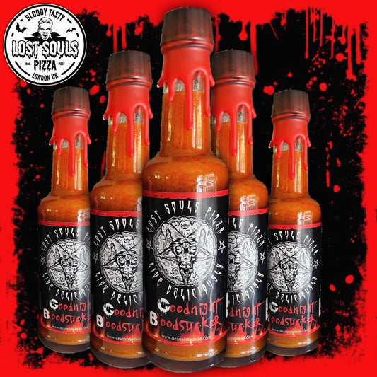 LOST SOULS X DEAN OF THE DEAD "GOODNIGHT BLOODSUCKER" Hot Sauce 4oz